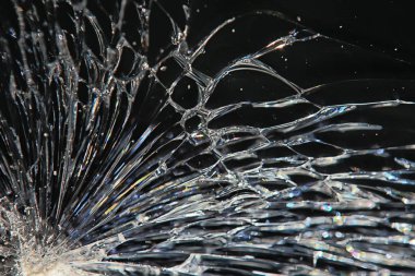 kırık siyah cam / kırık cam soyut doku arka plan