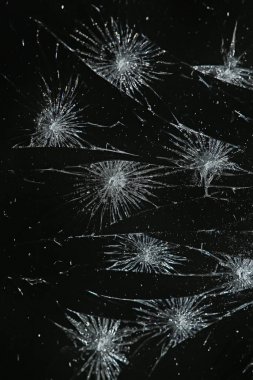 kırık siyah cam / kırık cam soyut doku arka plan