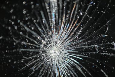 kırık siyah cam / kırık cam soyut doku arka plan