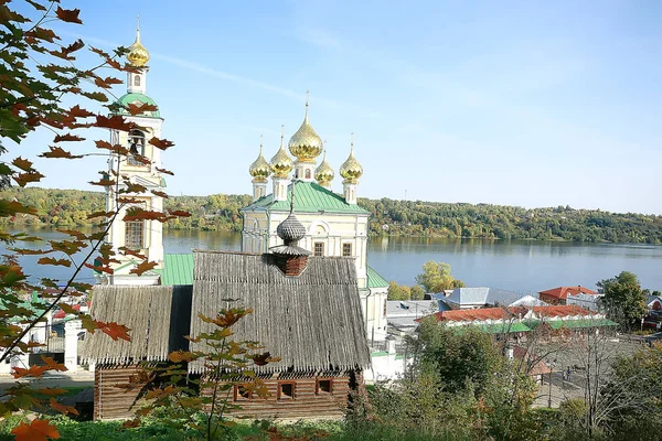 Igreja Verão Paisagem Ortodoxa Verão Paisagem Religião Arquitetura Rússia — Fotografia de Stock