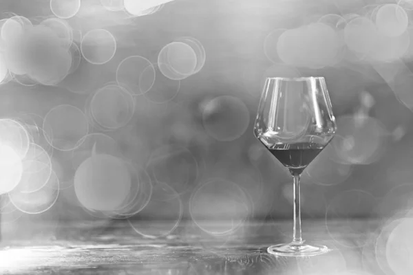 Concept Verre Alcool Beau Verre Vin Restaurant Dégustation Vin Vieilli — Photo