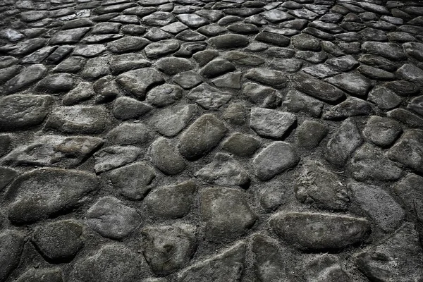古い石畳の背景 抽象的な舗装 大きな石畳 古い道路の質感 — ストック写真