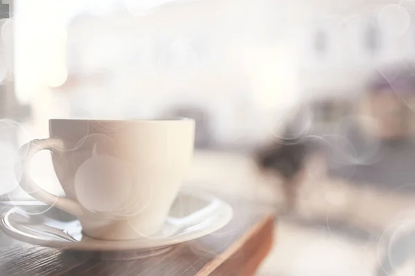 Tasse Außencafé Frühstückskonzept Café Kaffee Tee Morgengetränk — Stockfoto