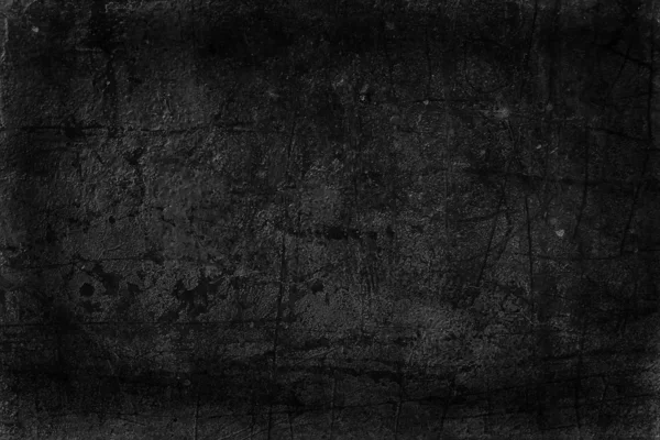 Nero Vecchio Muro Incrinato Cemento Sfondo Astratto Nero Texture Vintage — Foto Stock