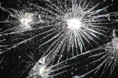 kırık siyah cam / kırık cam soyut doku arka plan