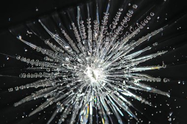 kırık siyah cam / kırık cam soyut doku arka plan