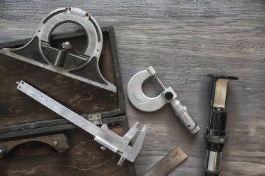 çizim araçları, kavram mühendisliği proje vintage / pusula kalem kağıt eğitim taslak