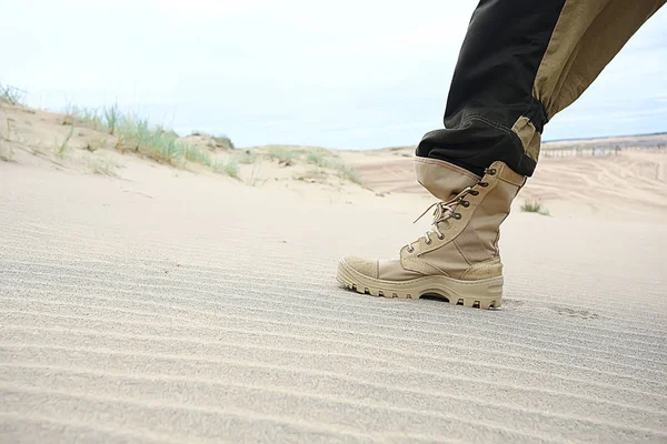 Ejercicios Militares Desierto Piernas Botas Del Ejército Soldados Del Desierto —  Fotos de Stock