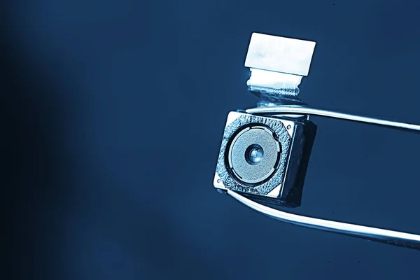 Mini Špionážní Kamera Malá Videokamera Mini Koncepce Zabezpečení — Stock fotografie