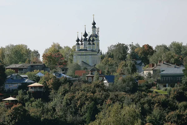 Kerk Zomer Landschap Orthodoxe Zomer Landschap Geloof Religie Architectuur Van — Stockfoto