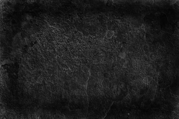 Nero Vecchio Muro Incrinato Cemento Sfondo Astratto Nero Texture Vintage — Foto Stock