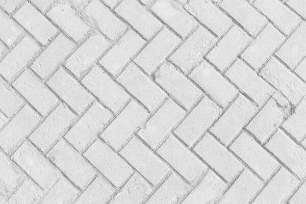 White brick wall texture / white abstract background, vintage brick wall building