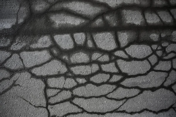 Asphalte Dans Les Fissures Texture Fond Abstrait Fissures Sur Route — Photo