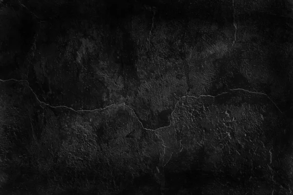 Fekete Régi Fal Repedt Konkrét Háttér Absztrakt Fekete Textúra Vintage — Stock Fotó