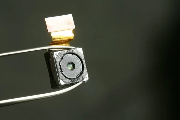 Mini Kamera Szpiegowska Mała Kamera Wideo Mini Koncepcja Bezpieczeństwa — Zdjęcie stockowe