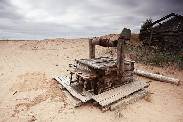 Wüstenbildung Klimaschutzkonzept Globale Erwärmung Wüstenlandschaft — Stockfoto