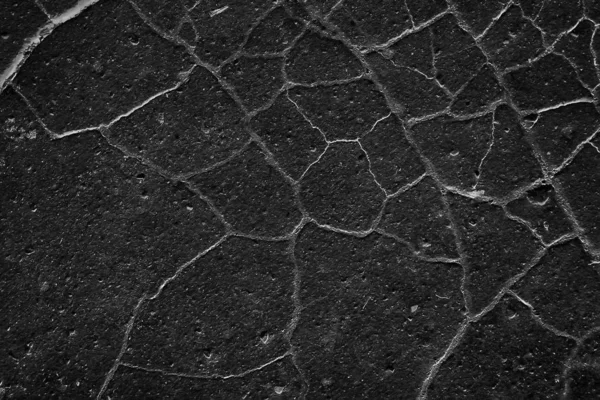 Negro Pared Vieja Agrietado Fondo Hormigón Abstracto Textura Negra Fondo —  Fotos de Stock