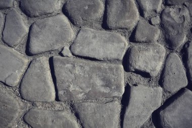 eski taş kaldırım arka plan / soyut kaldırım, büyük parke taşları, eski yol dokusu