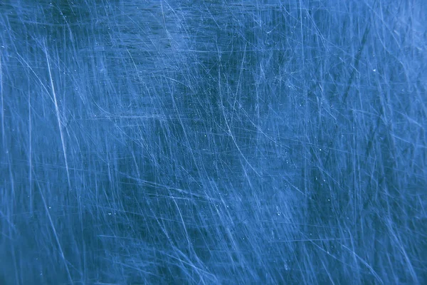 Metalen Krassen Blauwe Achtergrond Abstract Leeg Leeg Frame Krassen Metaal — Stockfoto