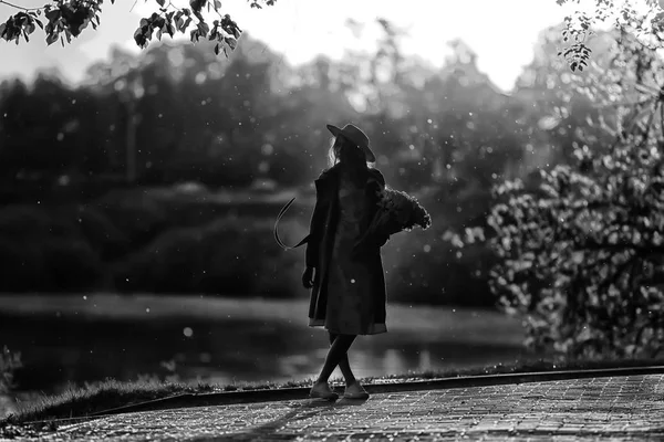 Винтажное Фото Девушки Сепии Черно Белый Портрет Красивой Молодой Женщины — стоковое фото