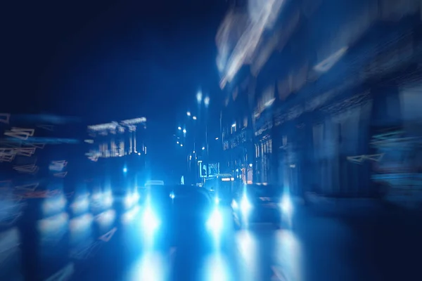 Wazig Abstracte Stad Bokeh Autolichten Achtergrond Nacht Stad Files Snelweg — Stockfoto