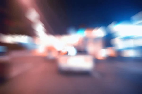 Blurred Abstract City Bokeh Car Lights Background Night City Traffic — Stock Photo, Image