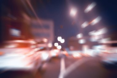 bulanık soyut şehir / bokeh araba ışıkları gece şehir arka plan, trafik sıkışıklığı, otoyol, gece hayatı