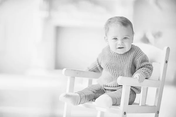 Peuter Kind Een Lichte Studio Kleine Jongen Baby Mooie Gezonde — Stockfoto