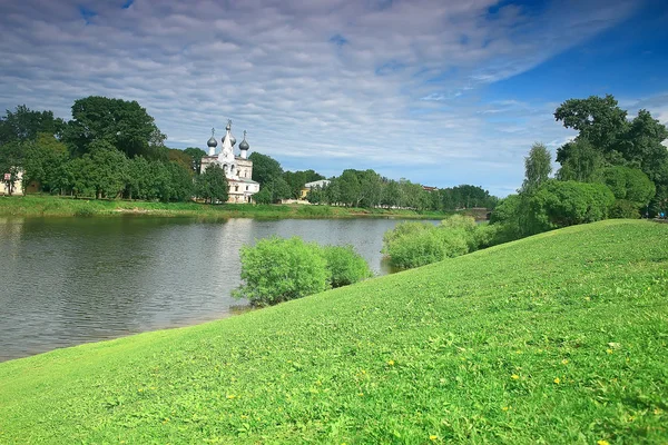 Sommer Park Landschaft Saisonblick Grüne Bäume Sommer Konzept Naturspaziergang Ökologie — Stockfoto