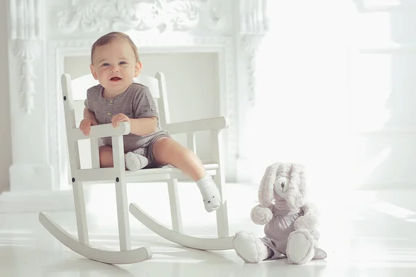 Toddler Child Bright Studio Little Boy Infant Beautiful Healthy Child — Stock Photo, Image