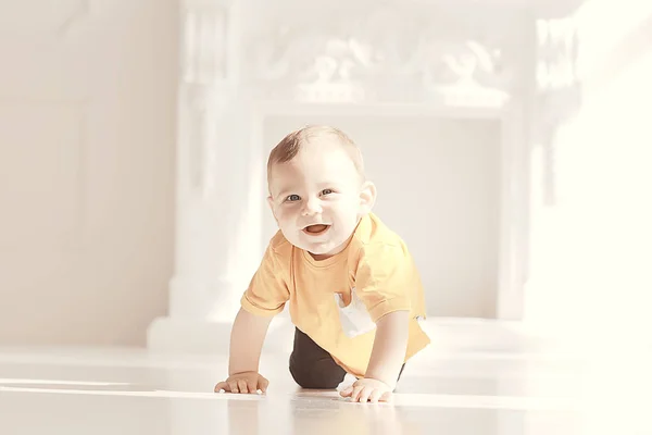 Toddler Child Bright Studio Little Boy Infant Beautiful Healthy Child — Stock Photo, Image