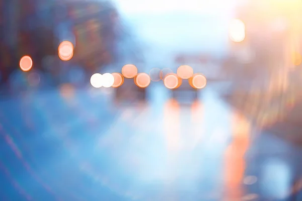 Ciudad Abstracta Borrosa Coche Bokeh Luces Fondo Ciudad Nocturna Atascos — Foto de Stock