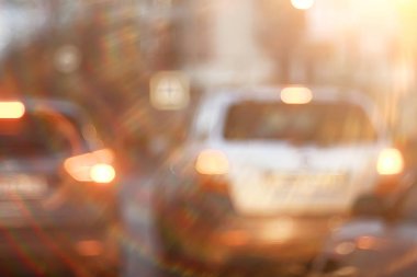 bulanık soyut şehir / bokeh araba ışıkları gece şehir arka plan, trafik sıkışıklığı, otoyol, gece hayatı