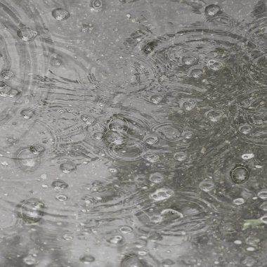 arka plan su birikintisi yağmur / daireler ve damla bir su birikintisi, suda kabarcıklar ile doku, sonbahar yağmur