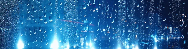 Abstrakte Hintergrund Regen Glas Herbst Wetter Regentropfen Vor Dem Fenster — Stockfoto