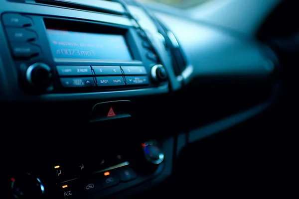 Détails Des Instruments Dans Voiture Tableau Bord Éléments Intérieurs Voiture — Photo