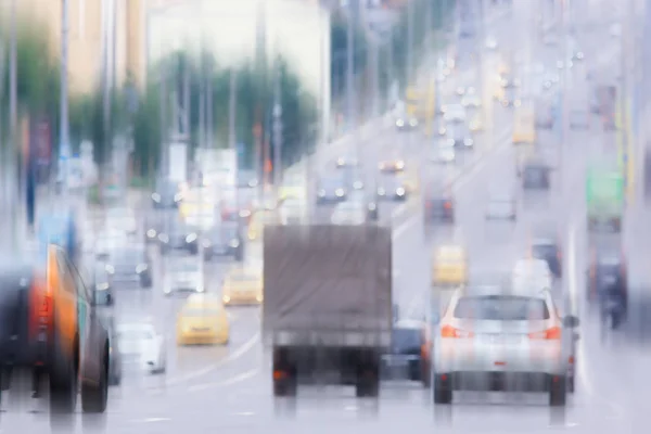 高速道路車 交通コンセプト 都市交通大都市ビュー風景上の市内の日の交通渋滞 — ストック写真