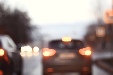 bulanık soyut şehir / bokeh araba ışıkları gece şehir arka plan, trafik sıkışıklığı, otoyol, gece hayatı