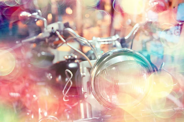 Λεπτομέρεια Προβολέας Μοτοσικλέτας Vintage Μοτοσικλέτα Vintage Φως Προβολέων Βάναυση Μεταφορά — Φωτογραφία Αρχείου
