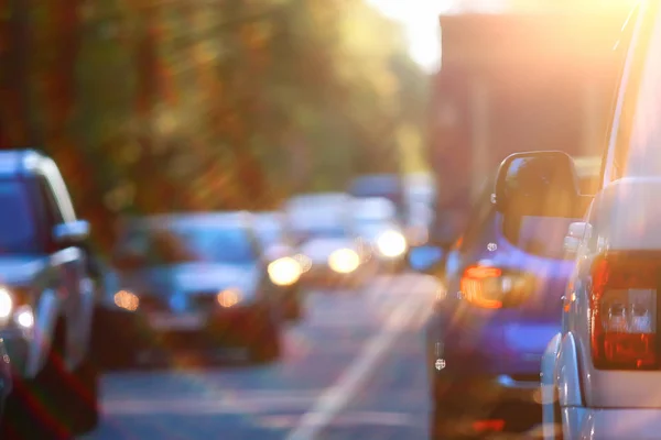 Blurred Abstract City Bokeh Car Lights Background Night City Traffic — Stock Photo, Image