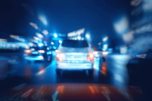 Cars City Road Zoom Movement Abstract Blurred Background Urban Transport — Stock Photo, Image