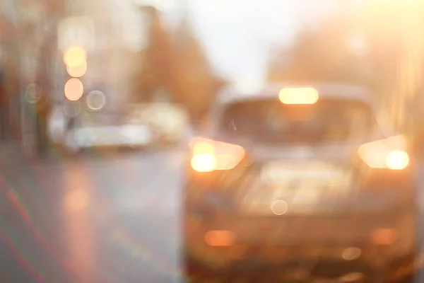 Ciudad Abstracta Borrosa Coche Bokeh Luces Fondo Ciudad Nocturna Atascos — Foto de Stock