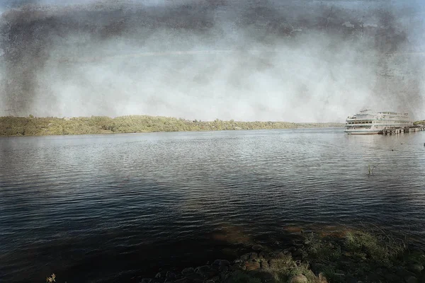 Otoño Sombrío Lago Tristeza Estrés Otoño Naturaleza Del Paisaje Estacional — Foto de Stock