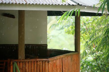 otel şezlong havuzu / tropikal otelde dinlenme, rahat dinlenme, rekreasyon