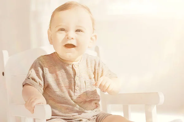 Toddler Child Bright Studio Little Boy Infant Beautiful Healthy Child — Stock Photo, Image