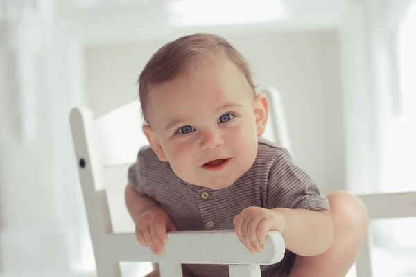 Kleinkind Hellen Atelier Kleiner Junge Säugling Schönes Gesundes Kind — Stockfoto