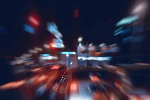 Cars City Road Zoom Movement Abstract Blurred Background Urban Transport — Stock Photo, Image