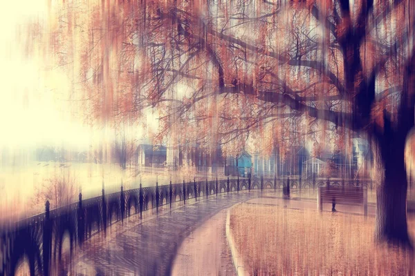 Verschwommen Herbst Hintergrund Park Gelbe Tapete Herbst Wald Konzept Der — Stockfoto