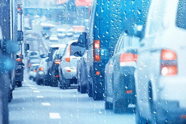 Csepp Üveg Auto Eső Őszi Absztrakt Őszi Háttér Városban Auto — Stock Fotó