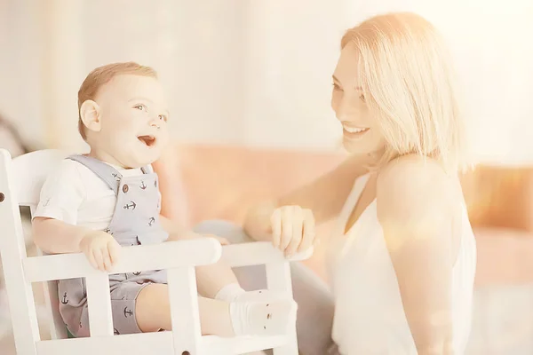 Vrolijke Gezonde Baby Glimlachen Portret Van Een Klein Kind Jongen — Stockfoto